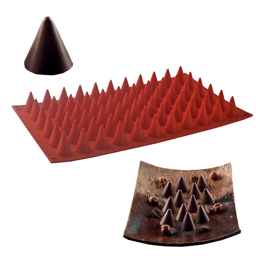 Kitchen Baking Molds - 66-Cells Cone Chocolate Baking Mold Food