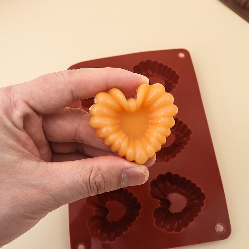 Kitchen Baking Molds - Heart-shaped Silicone Chocolate Molds DIY Baking