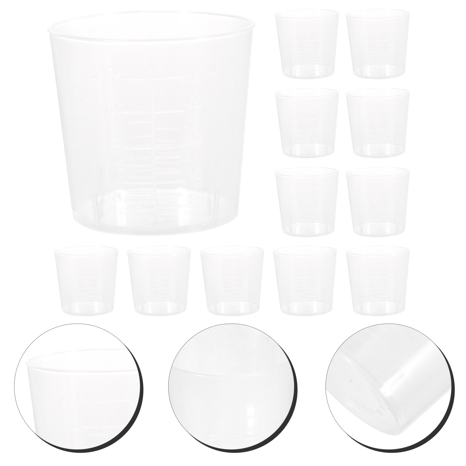 Baking Powder Kitchen - 20Pcs 60Ml Thickened Chemical-Resistant Plastic Graduated