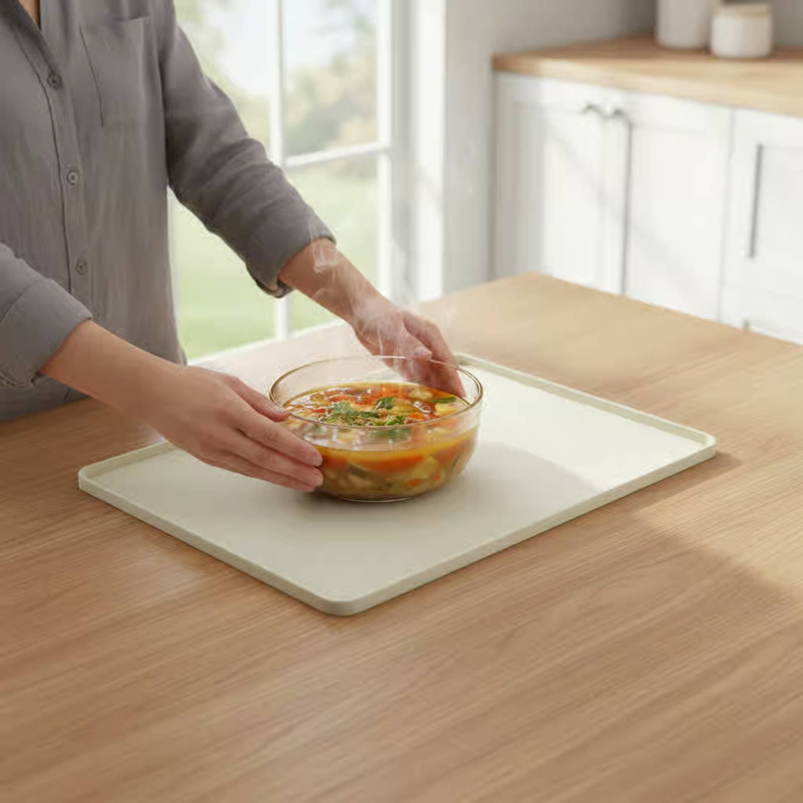 Kitchen Baking Oven - Silicone Microwave Top Mat Flexible Microwave
