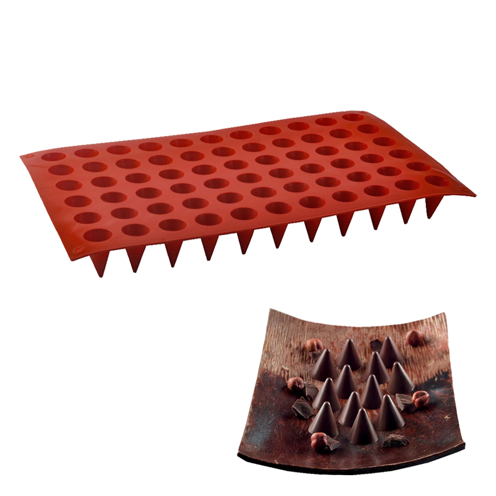 66-Cells Cone Chocolate Baking - đánh giá và giá Kitchen Baking Molds