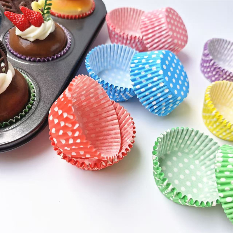 100Pcs Polka Dot Cake Paper Li - đánh giá và giá Kitchen Baking Mat