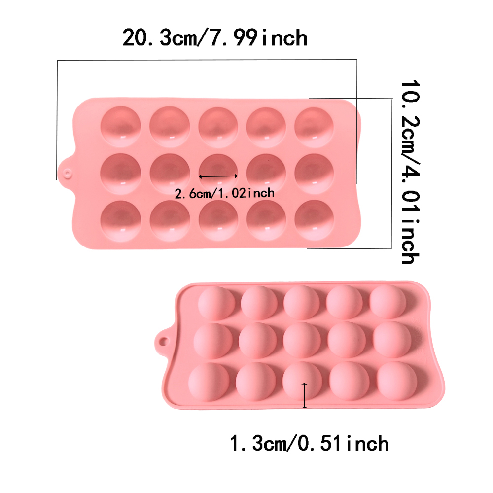 15 cavity semi-circular chocol - đánh giá và giá Kitchen Baking Molds