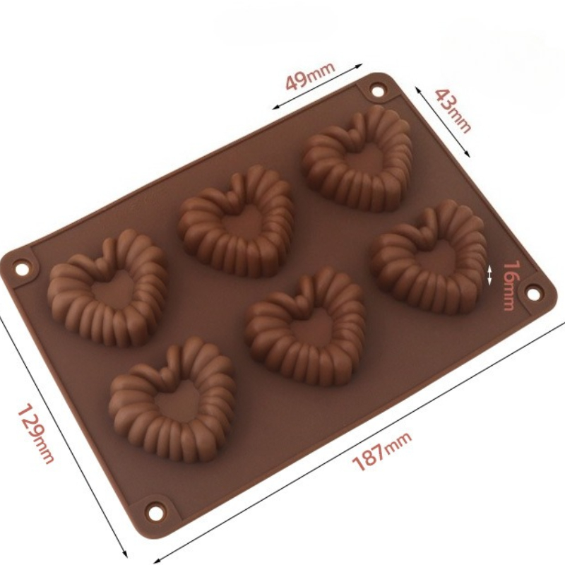 Heart-shaped Silicone Chocolat - đánh giá và giá Kitchen Baking Molds