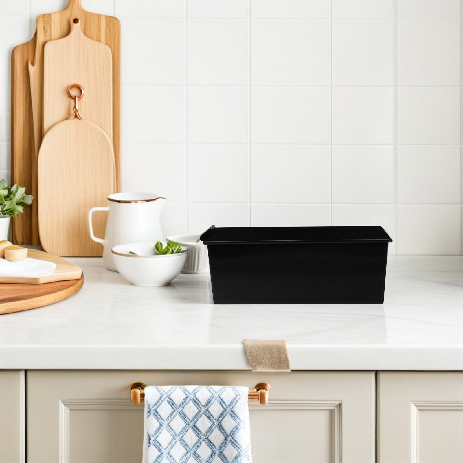 1Pcs Black Loaf Pan with Lid N - đánh giá và giá Kitchen Baking Oven