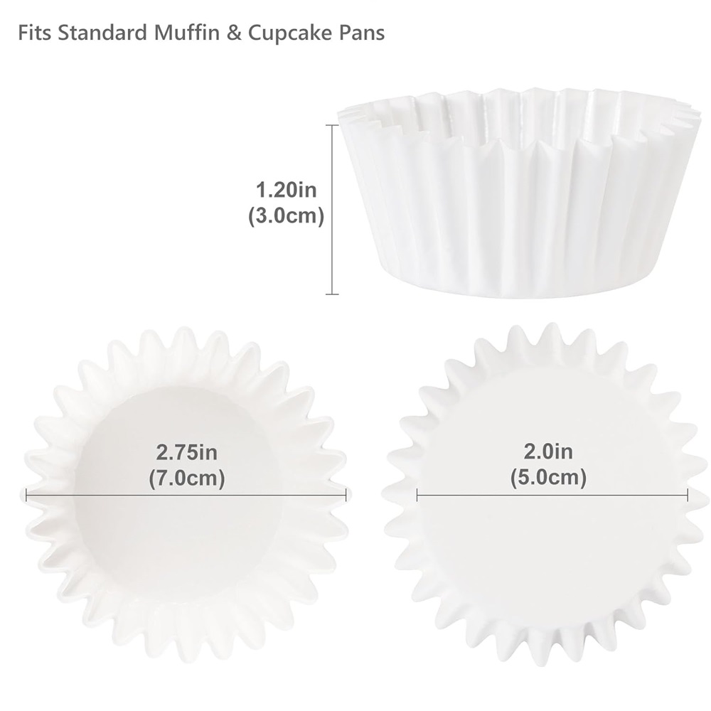 200pcsWhite Cupcake Liners Non - đánh giá và giá Kitchen Paper For Baking
