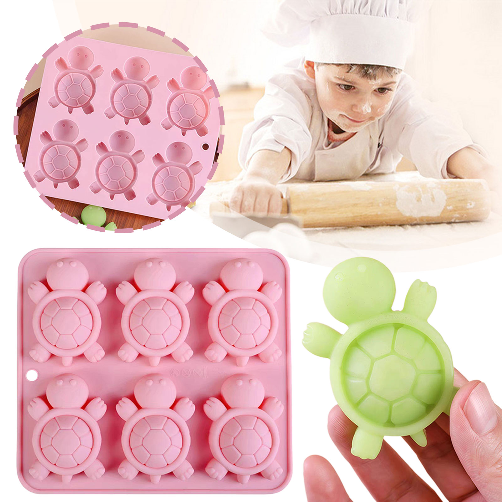 Turtles Ice Tray 3D Tortoises  - đánh giá và giá Kitchen Baking Supplies