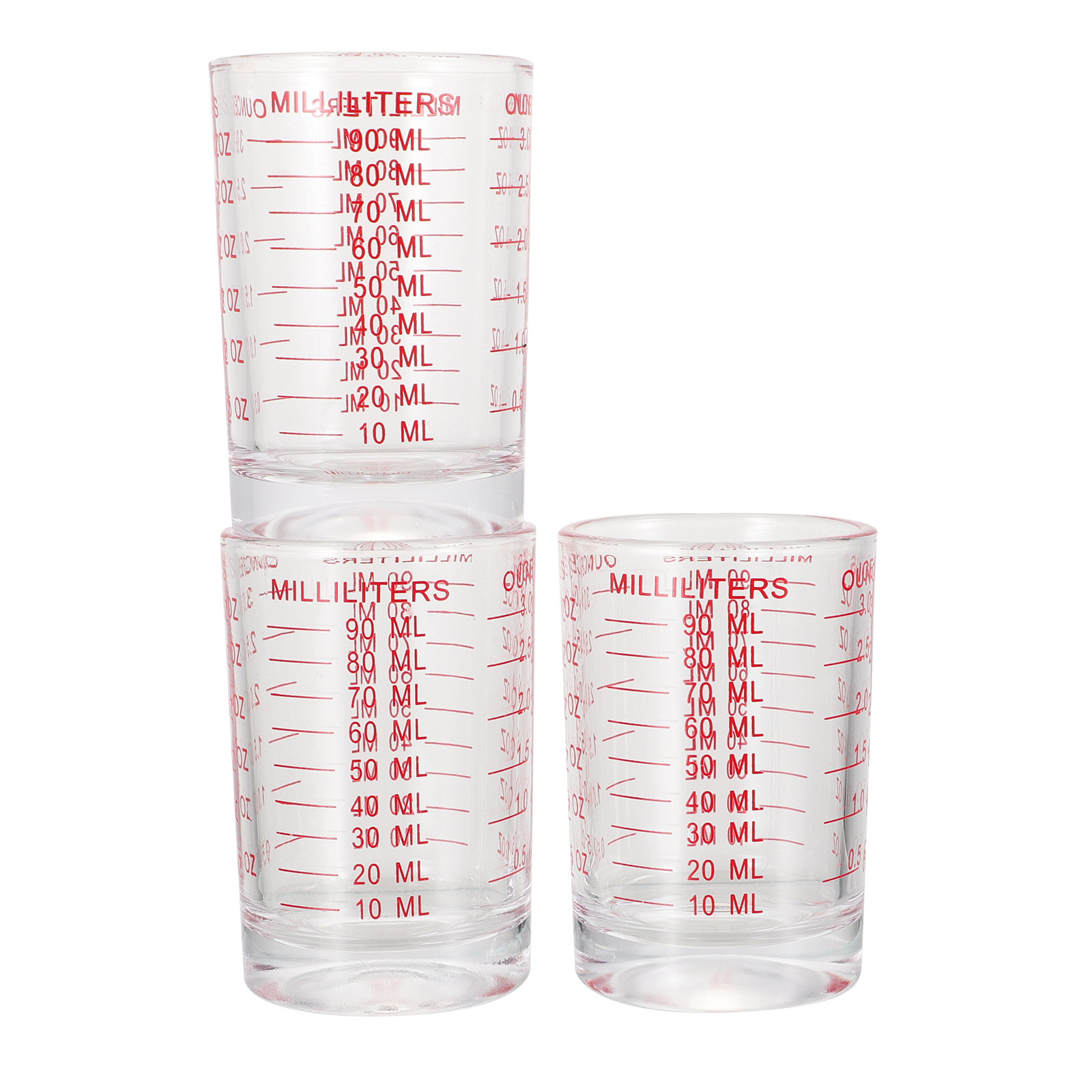 3Pcs Glass Measuring Cups Set  - đánh giá và giá Kitchen Baking Scale