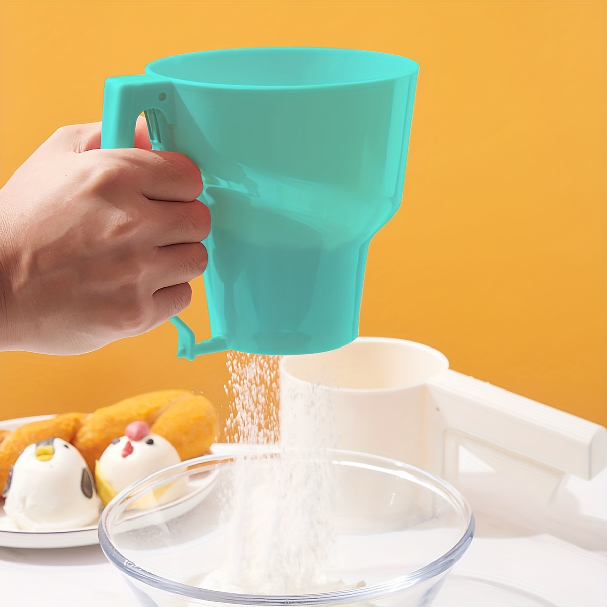 1pc-Plastic Hand-held Powder S - đánh giá và giá Baking Powder Kitchen