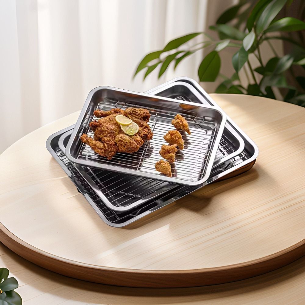 Portable Non-Stick Stainless S - đánh giá và giá Kitchen Baking Tray Rack