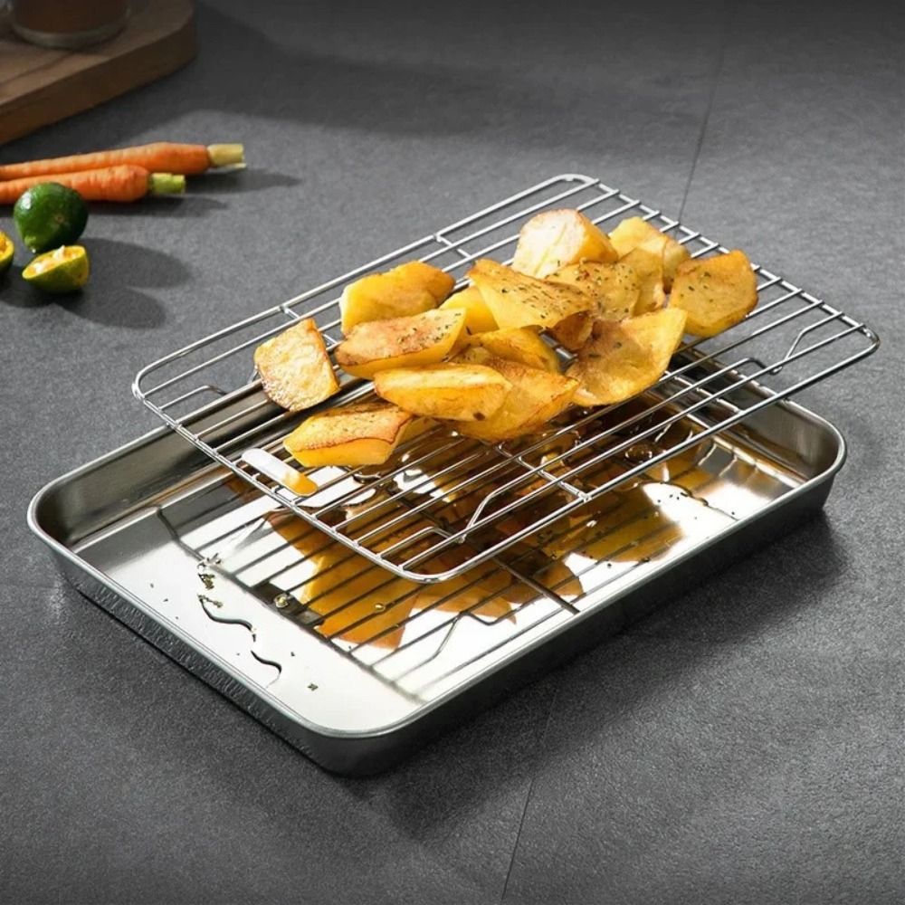 Portable Non-Stick Stainless S - đánh giá và giá Kitchen Baking Tray Rack