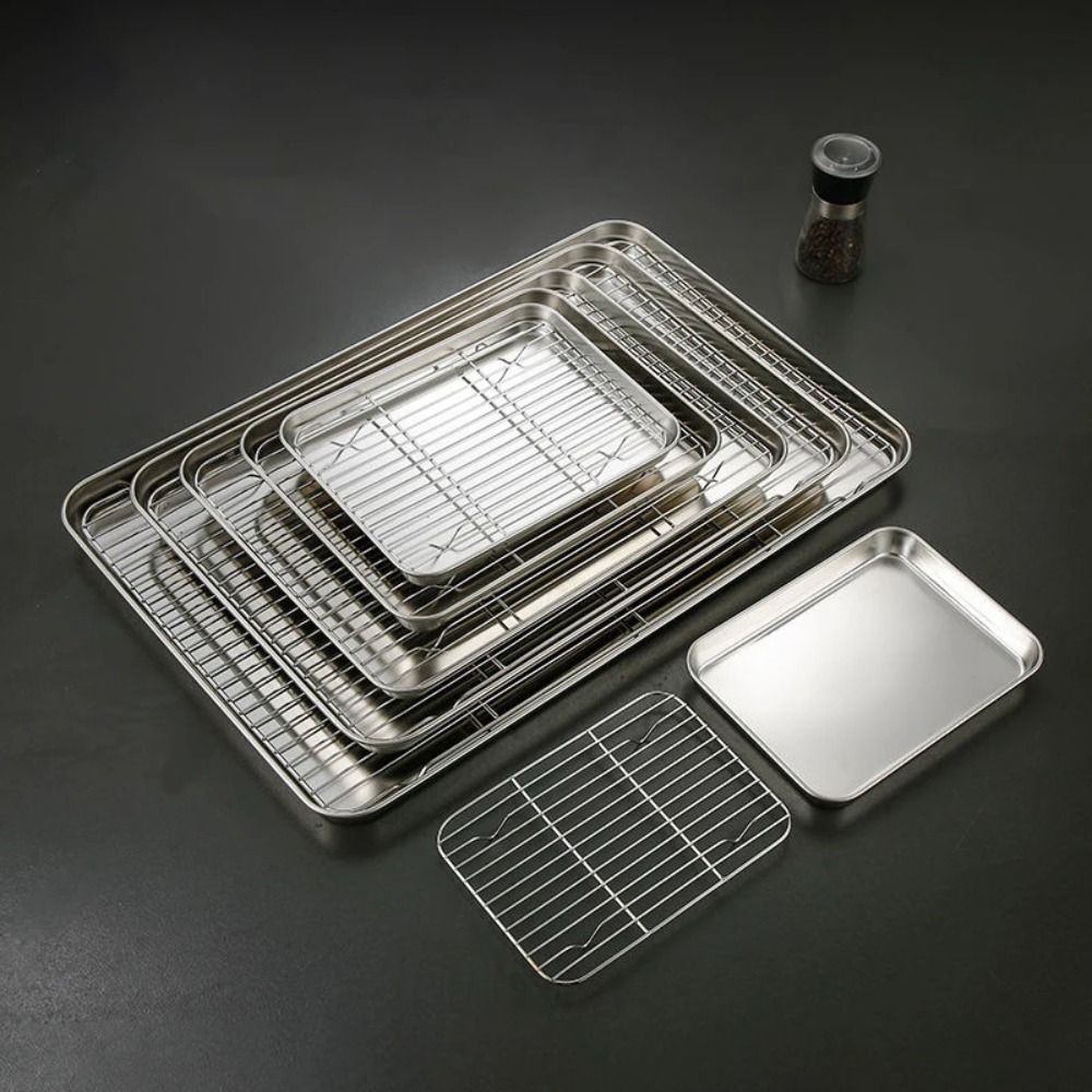 Portable Non-Stick Stainless S - đánh giá và giá Kitchen Baking Tray Rack