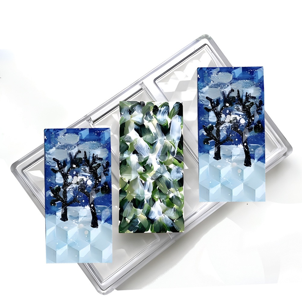 Hard Rhombus Grid Prism Chocol - đánh giá và giá Kitchen Baking Molds