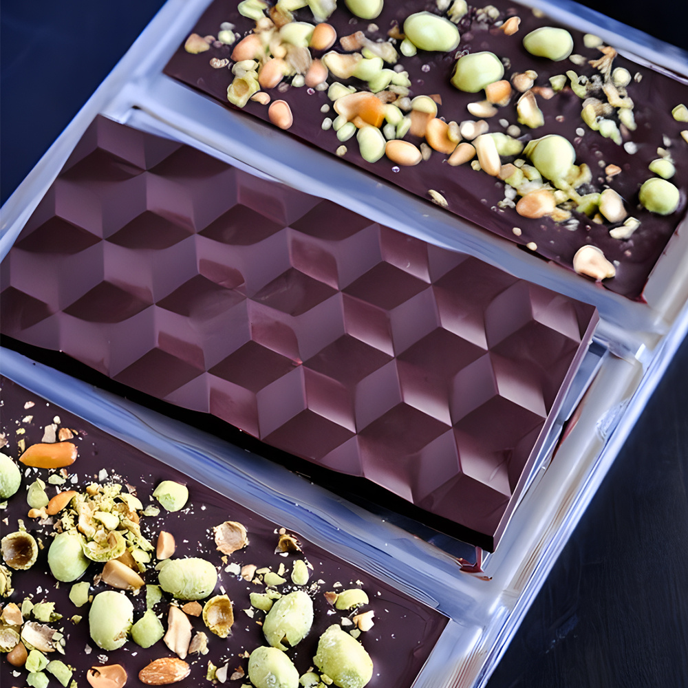 Hard Rhombus Grid Prism Chocol - đánh giá và giá Kitchen Baking Molds