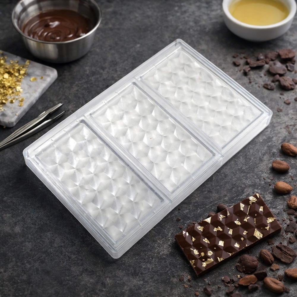 Hard Rhombus Grid Prism Chocol - đánh giá và giá Kitchen Baking Molds