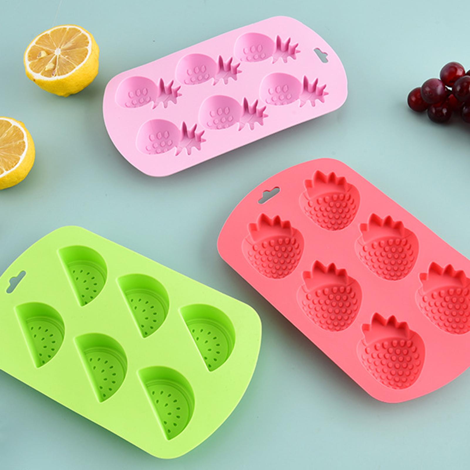6 Cavity Fruit Shaped Silicone - đánh giá và giá Kitchen Baking Supplies