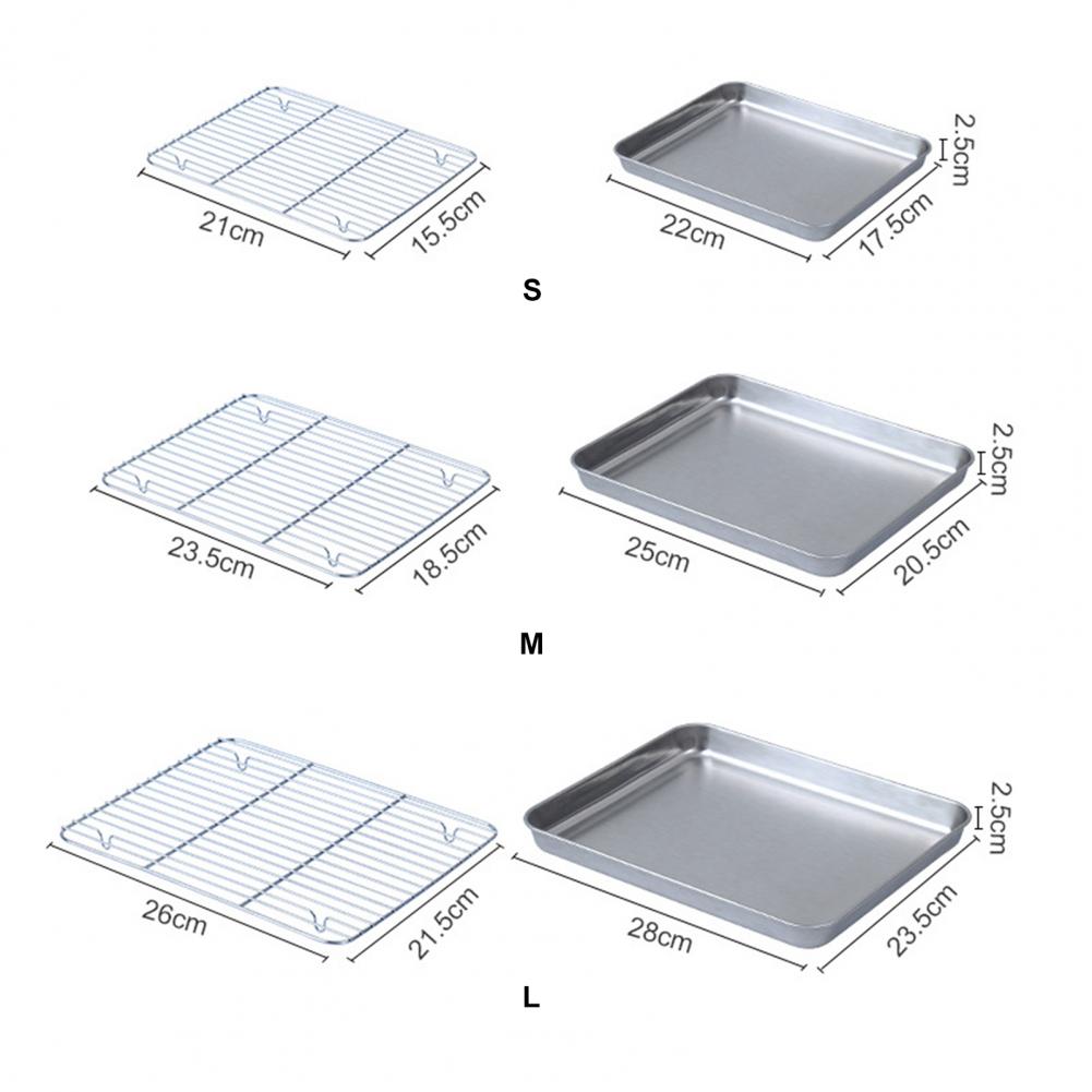 1 Set Stainless Steel Oven Bak - đánh giá và giá Kitchen Baking Tray Rack