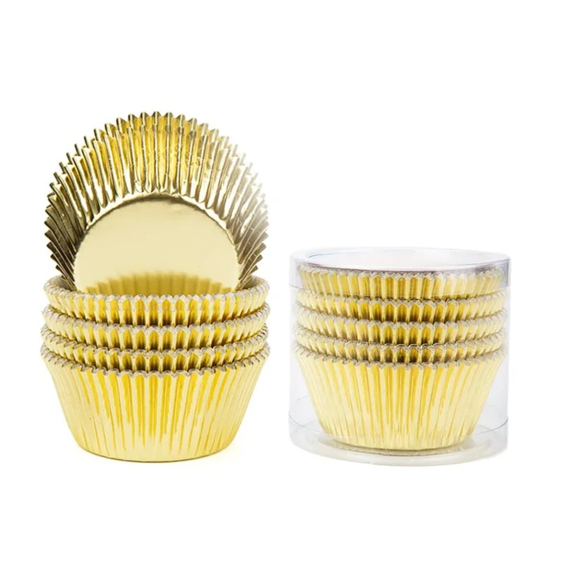 100 piece set of gold foil cup - đánh giá và giá Kitchen Baking Supplies