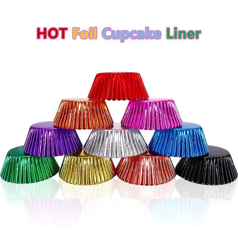 100 piece set of gold foil cup - đánh giá và giá Kitchen Baking Supplies