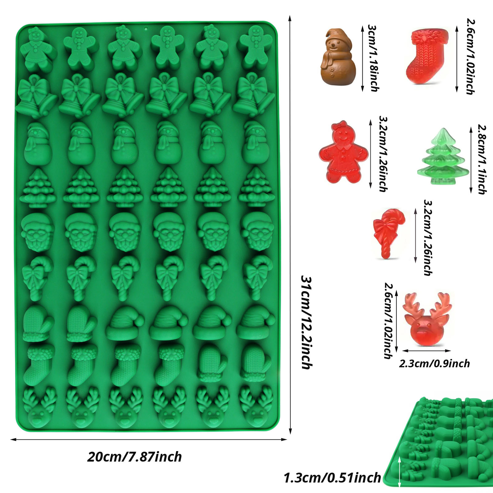 Four Types of Christmas-Themed - đánh giá và giá Kitchen Baking Molds