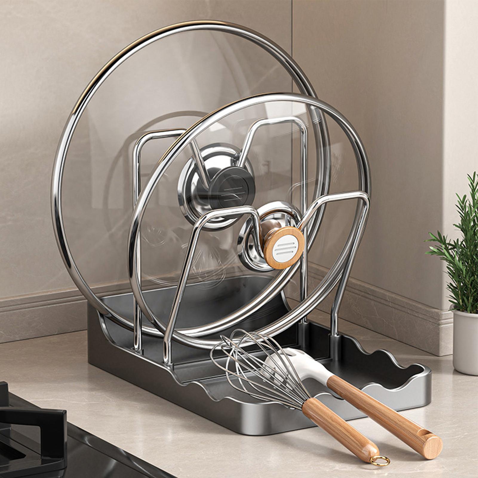 Pot Lid Organizer Vertical Spo - đánh giá và giá Kitchen Baking Tray Rack