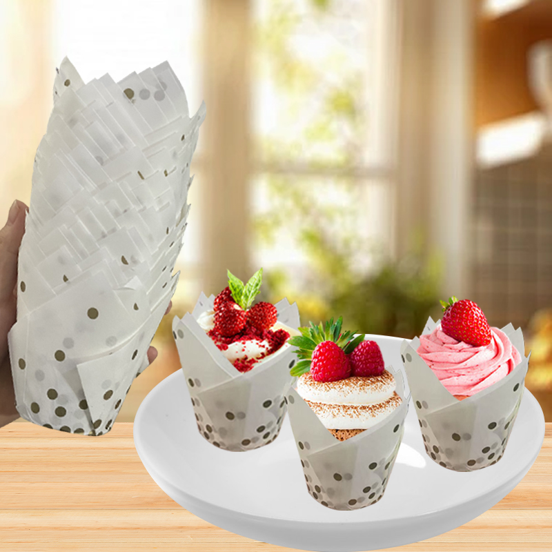 50Pcs/100Pcs Gold Dot Tulip Ca - đánh giá và giá Kitchen Baking Mat